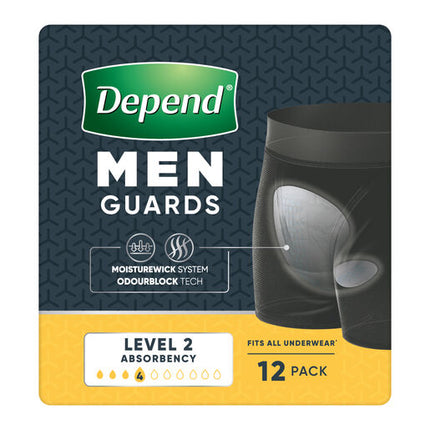 Depend Incontinence Guards Men 12 Pack
