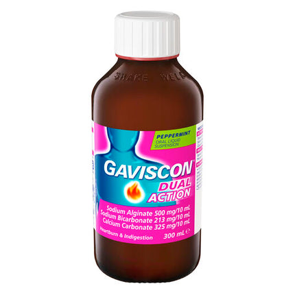 Gaviscon Dual Action Heartburn & Indigestion Relief Peppermint 300ml