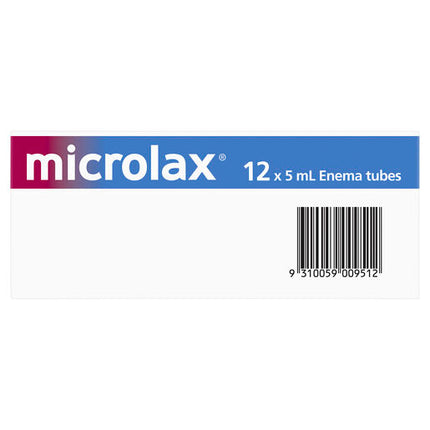 Microlax Enema 12 x 5mL Tubes