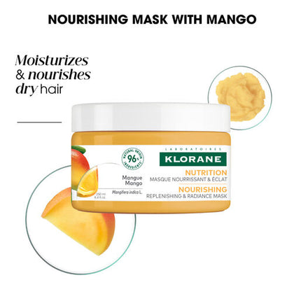 Klorane Mango Nourishing Replenishing and Radiance Mask 250ml