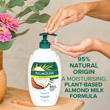 Palmolive Naturals Body Wash Coconut 1L Moisturising Almond Milk