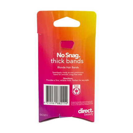 Direct Beauty No Snag Thick Bands Blonde 10 Pack
