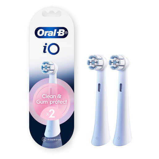 Oral-B iO Clean & Gum Protect Replacement Brush Heads White 2 Pack