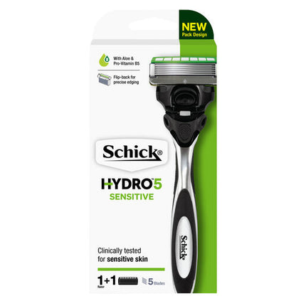 Schick Hydro 5 Sense Sensitive Razor Handle + 1 Refill
