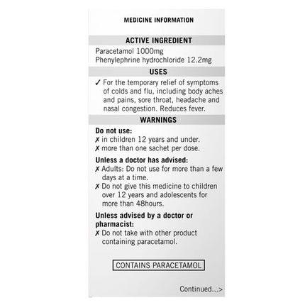 Lemsip Max Decongestant Cold and Flu Hot Drink Honey and Ginger 10 Pack