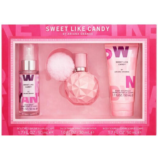 Ariana Grande Sweet Like Candy 30ml Eau De Parfum + 50ml Body Mist & 50ml Souffle Set