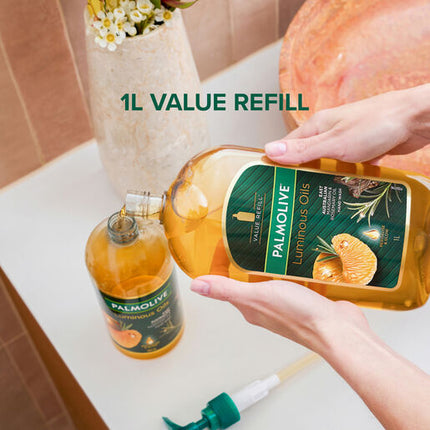 Palmolive Luminous Oils Hand Wash, East Australian Mandarin & Rosemary Oil, 1L Refill