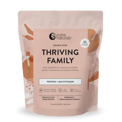 Nutra Organics Thriving Family Protein Double Choc 1kg