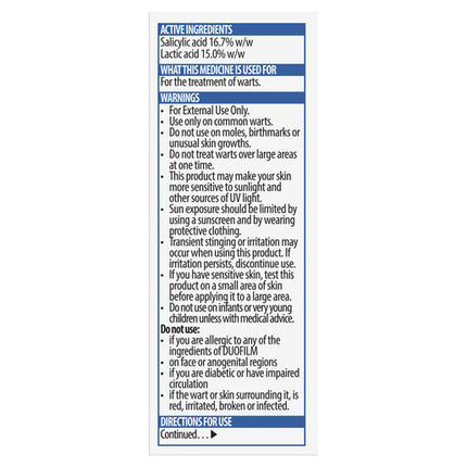 Duofilm Wart Treatment Solution 15ml