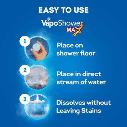 Vicks VapoShower Max Decongestant Shower Tablets 4 Pack