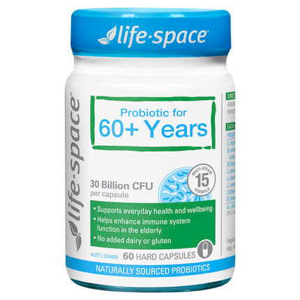 Life-Space Probiotic for 60+ Years 60 Hard Capsules