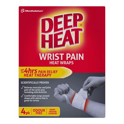 Deep Heat Wrist Pain Heat Patches 4 Pack