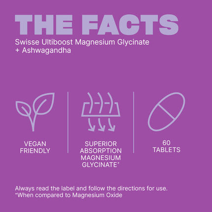 Swisse Ultiboost Magnesium Glycinate + Ashwagandha  60 Tablets