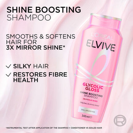 L'Oreal Elvive Glycolic Gloss Shine Boosting Shampoo 340ml