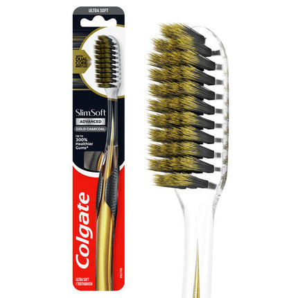 Colgate Slim Soft Advanced Charcoal Toothbrush Ultra Soft
