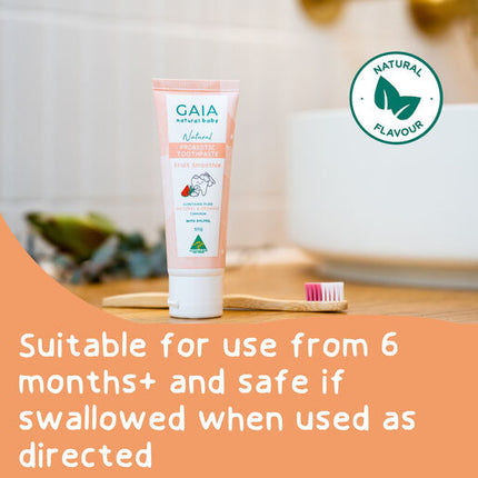 Gaia Natural Baby Probiotic Toothpaste Fruit Smoothie 50g