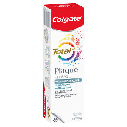 Colgate Toothpaste Total Plaque Release Farm-Grown Mint 95g