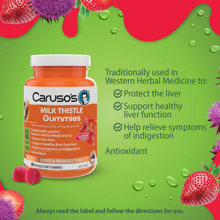 Caruso's Milk Thistle Gummies 60 Pastilles