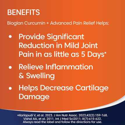 Bioglan Curcumin + Advanced Pain Relief 50 Tablets