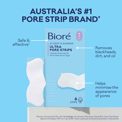 Biore Ultra Deep Cleansing Pore Strips 6 Pk