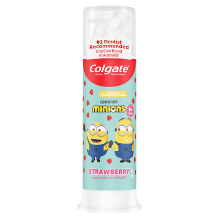Colgate Kids Minions Strawberry Toothpaste Pump, 85g, For Children 6+ Years