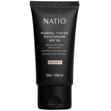 Natio Tinted Moisturiser Mineral Golden SPF50 50g