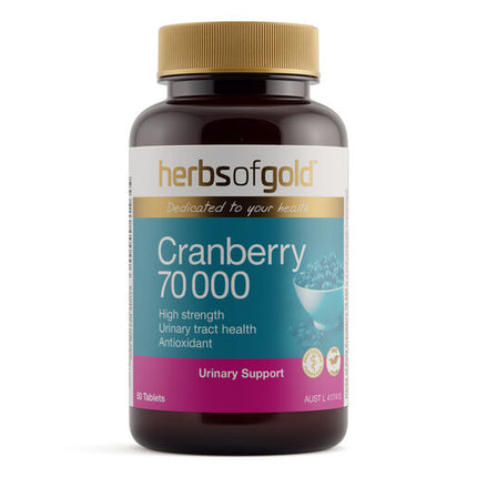 Herbs Of Gold Cranberry 70 000 50 Tablets