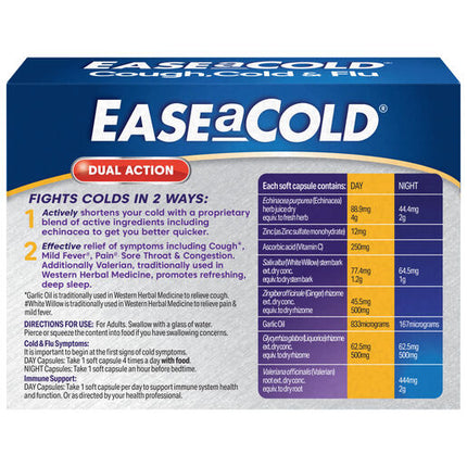 Ease a Cold Cough Cold & Flu Day/Night 24 Softgel Capsules