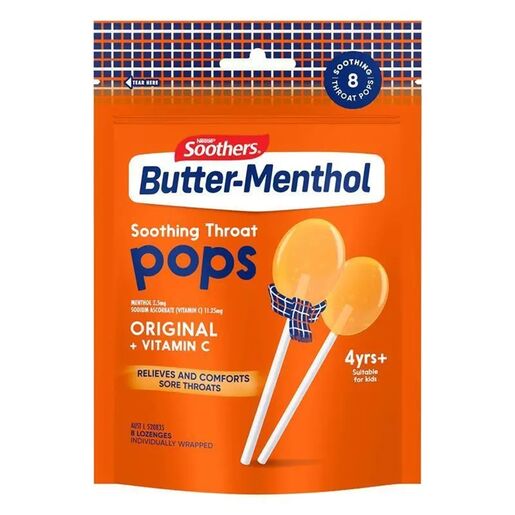 Nestle Butter Menthol Confectionery Soothing Throat Pops 8Loz