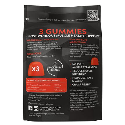 SUP Elite Magnesium Raspberry Crush Gummies 45s Pastilles