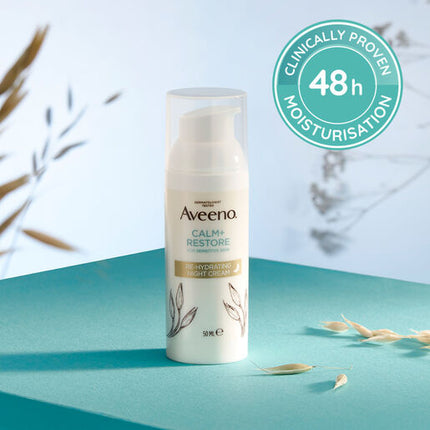 Aveeno Face Calm + Restore Sensitive Skin Re-hydrating Night Cream 50mL