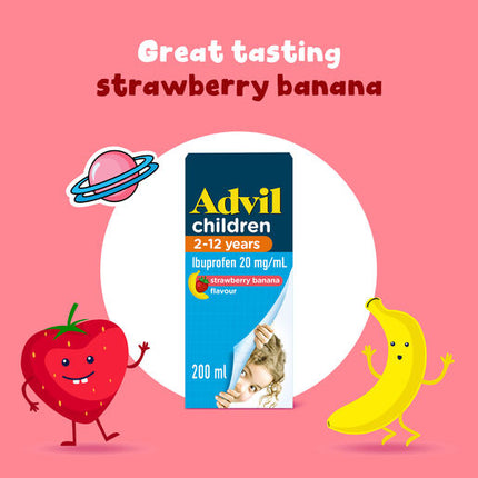 Advil Pain and Fever Relief Children's 2-12 Years 200mL