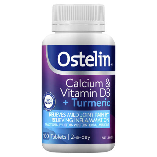 Ostelin Calcium & Vitamin D3 + Turmeric 100 Tablets