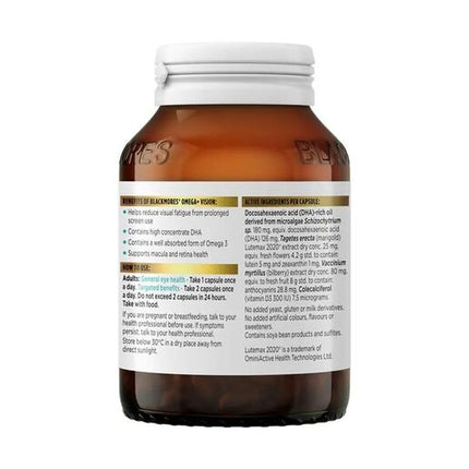 Blackmores Omega + Vision 60 Capsules