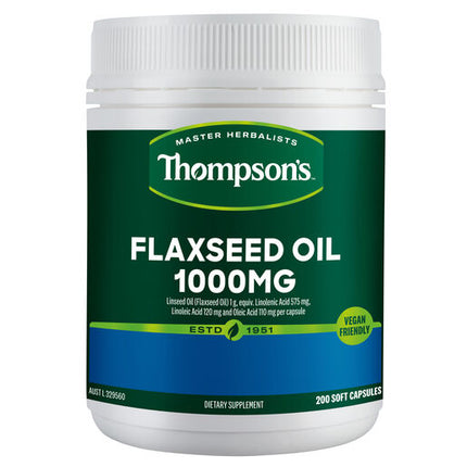 Thompson's Flaxseed Oil 1000mg  200 Capsules