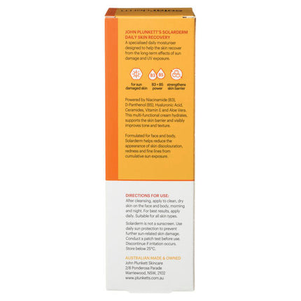 John Plunkett's Solarderm Face & Body Recovery Cream 85g