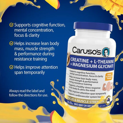 Caruso's Creatine + L-Theanine + Magnesium Glycinate 225g