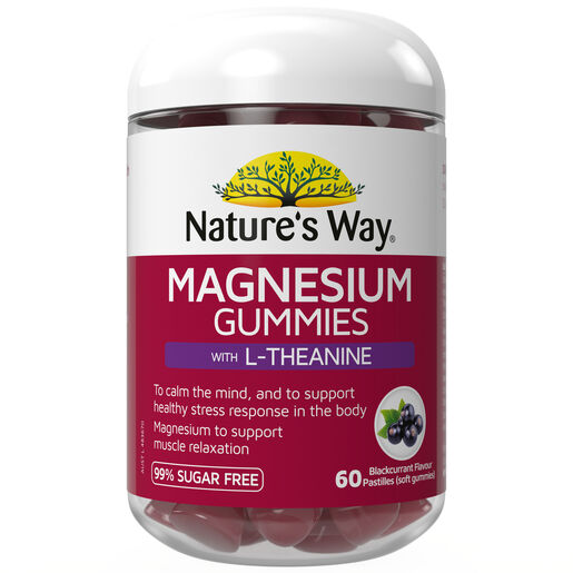 Nature's Way Magnesium Gummies L-Theanine 60 Capsules