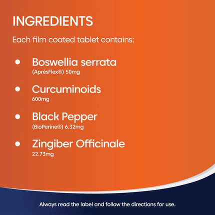 Bioglan Curcumin + Advanced Pain Relief 50 Tablets