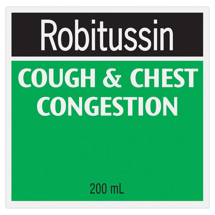 Robitussin Cough & Chest Congestion Cough Liquid 200mL