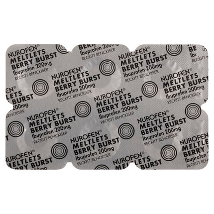 Nurofen Meltlets Berry Burst 200mg Ibuprofen 48 Pack