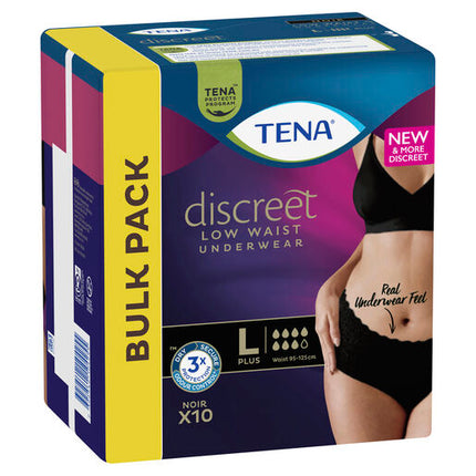 Tena Pants Women Discreet Black Large 10pk