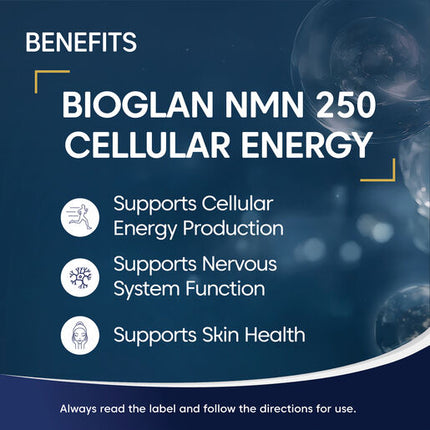 Bioglan NMN 250mg Cellular Energy Capsules 30
