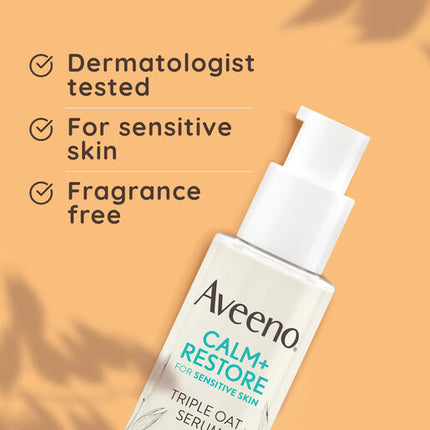 Aveeno Face Calm + Restore Sensitive Skin Triple Oat Serum 30mL