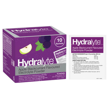 Hydralyte Electrolyte Powder Apple Blackcurrant 10 Pack