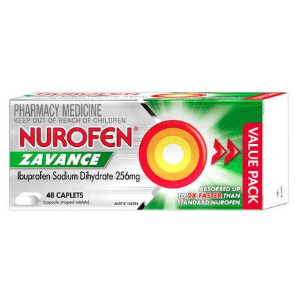 Nurofen Zavance 256mg Ibuprofen 48 Caplets