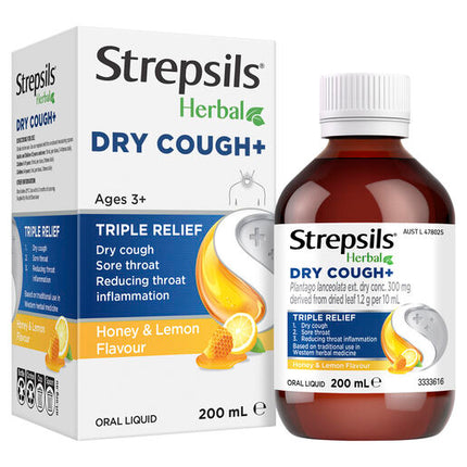 Strepsils Herbal Dry Cough+ Liquid 200mL