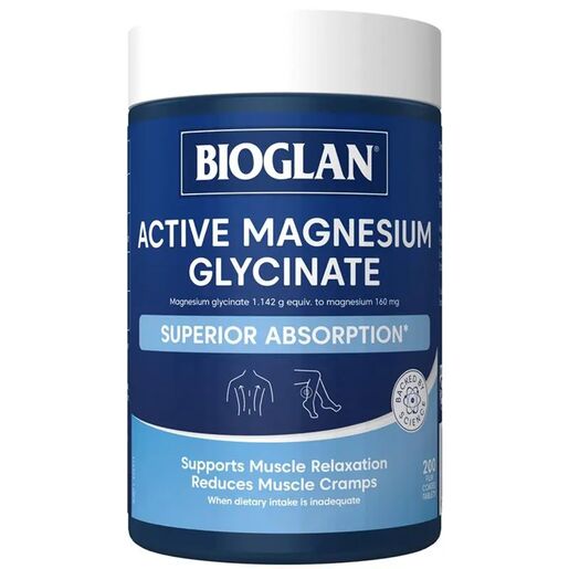 Bioglan Active Magnesium Glycinate  200 Tablets