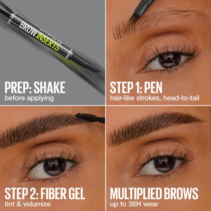 Maybelline Brow Inserts Brow Multiplying Tool Deep Brown