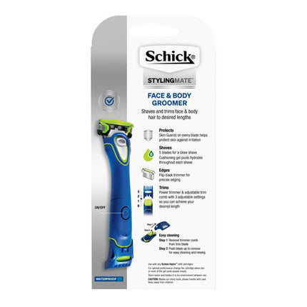 Schick Styling Mate Face & Body Groomer Handle + 1 Refill